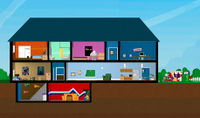 The layout of the house as seen in Strong Bad's Cool Game for Attractive People.